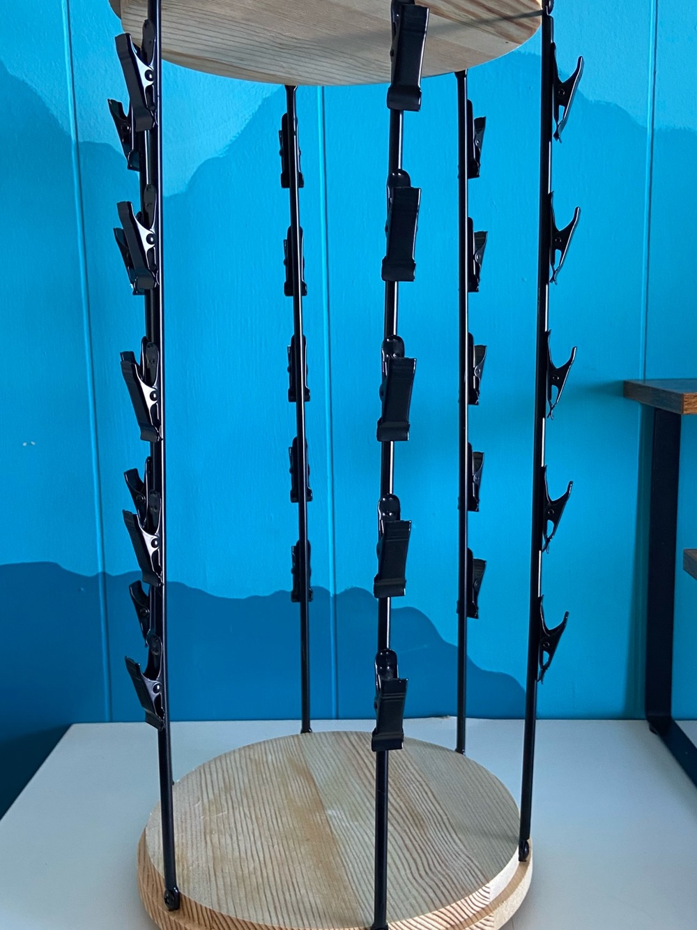 Rotating Display Stand with Clips - Picture 3 of 7